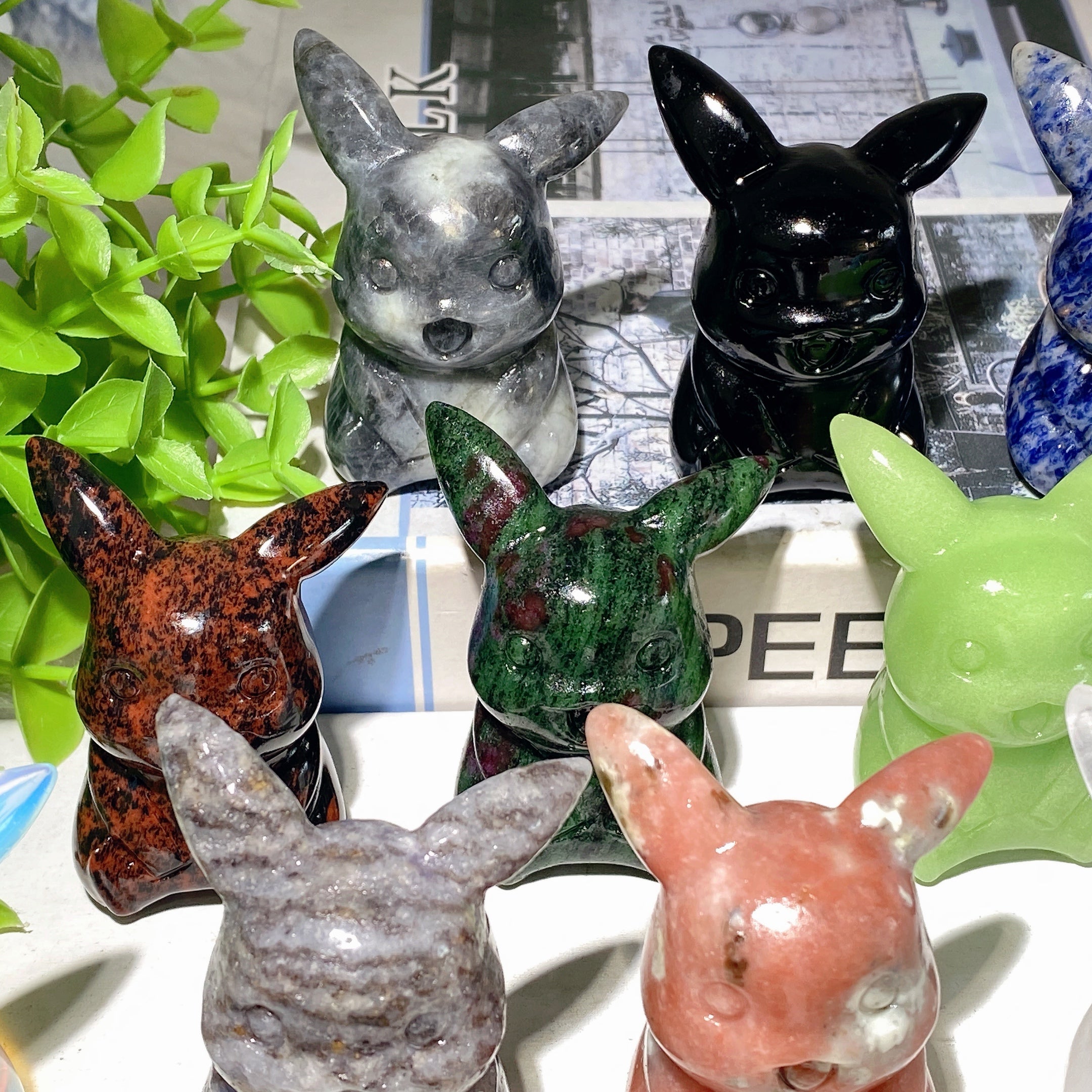 2.4" Mixed Crystal Animal Carving Figurines for Healing