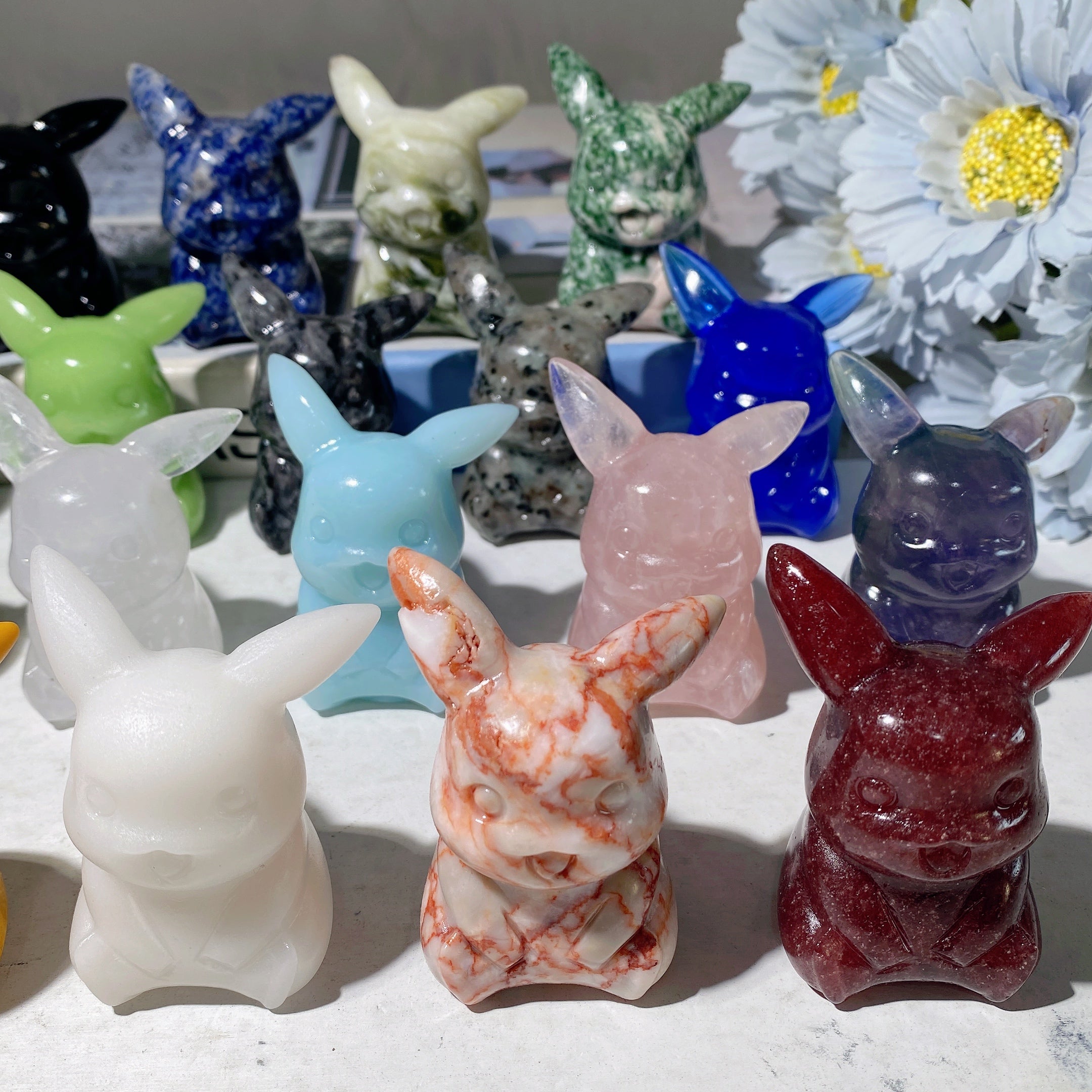 2.4" Mixed Crystal Animal Carving Figurines for Healing