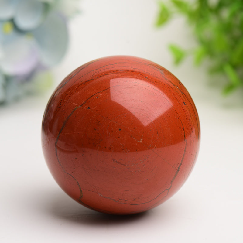 2.5-3.0 Inch Red Jasper Crystal Sphere for Healing