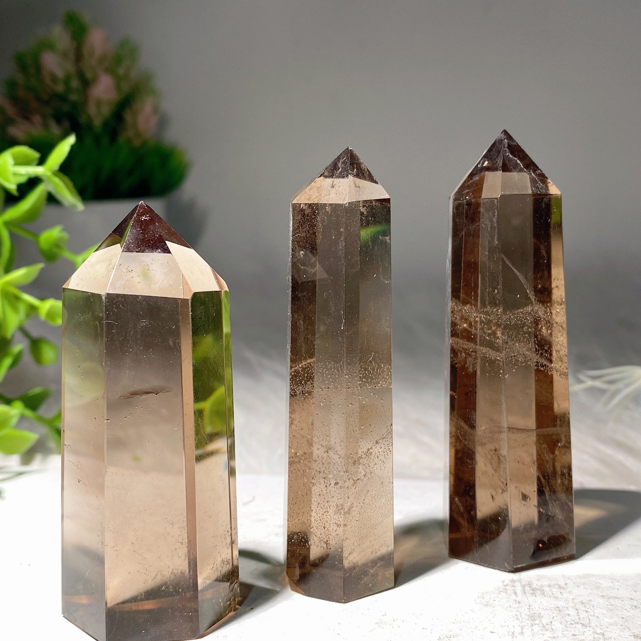 2.5-3.2 Inch Smokey Quartz Healing Crystal Points
