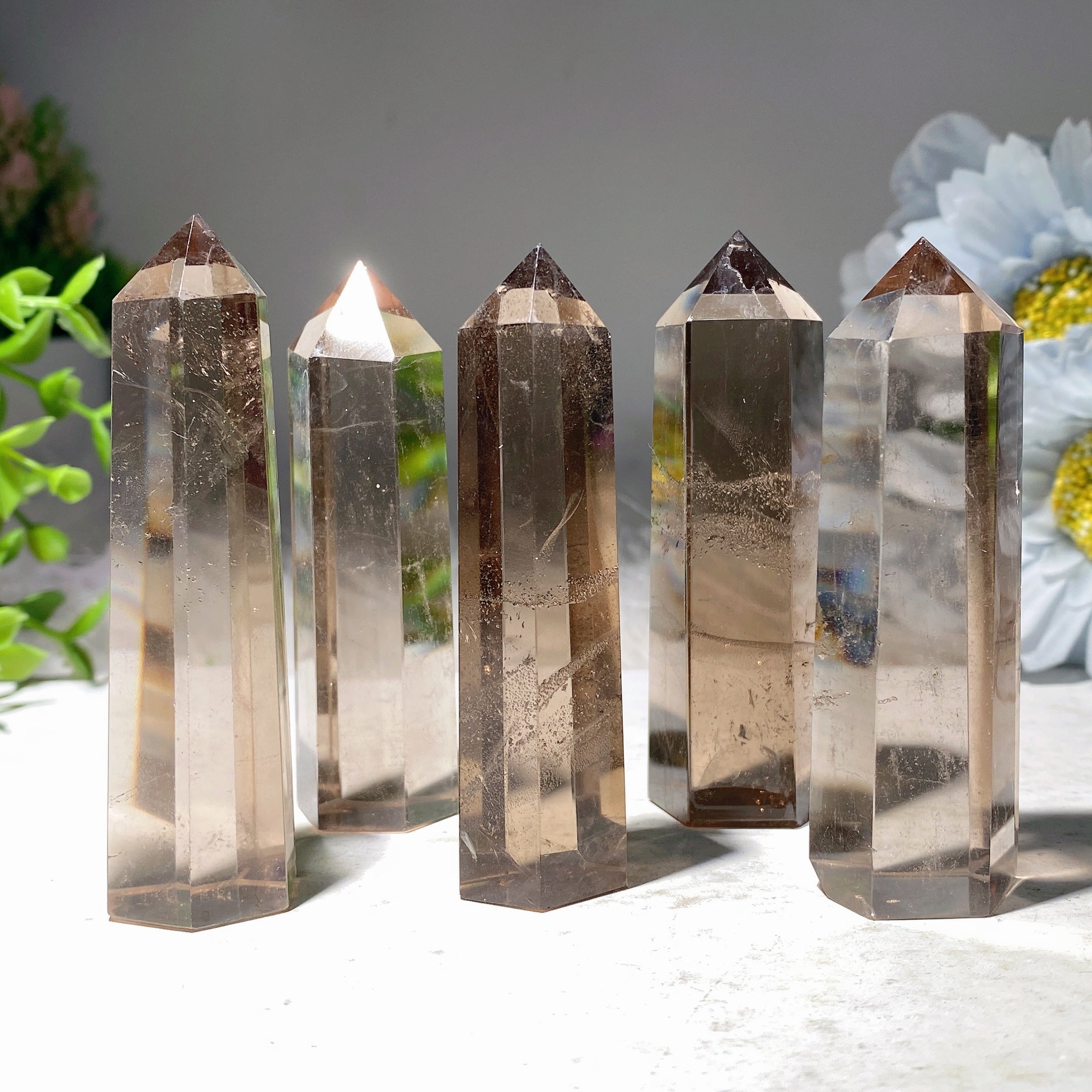2.5-3.2 Inch Smokey Quartz Healing Crystal Points