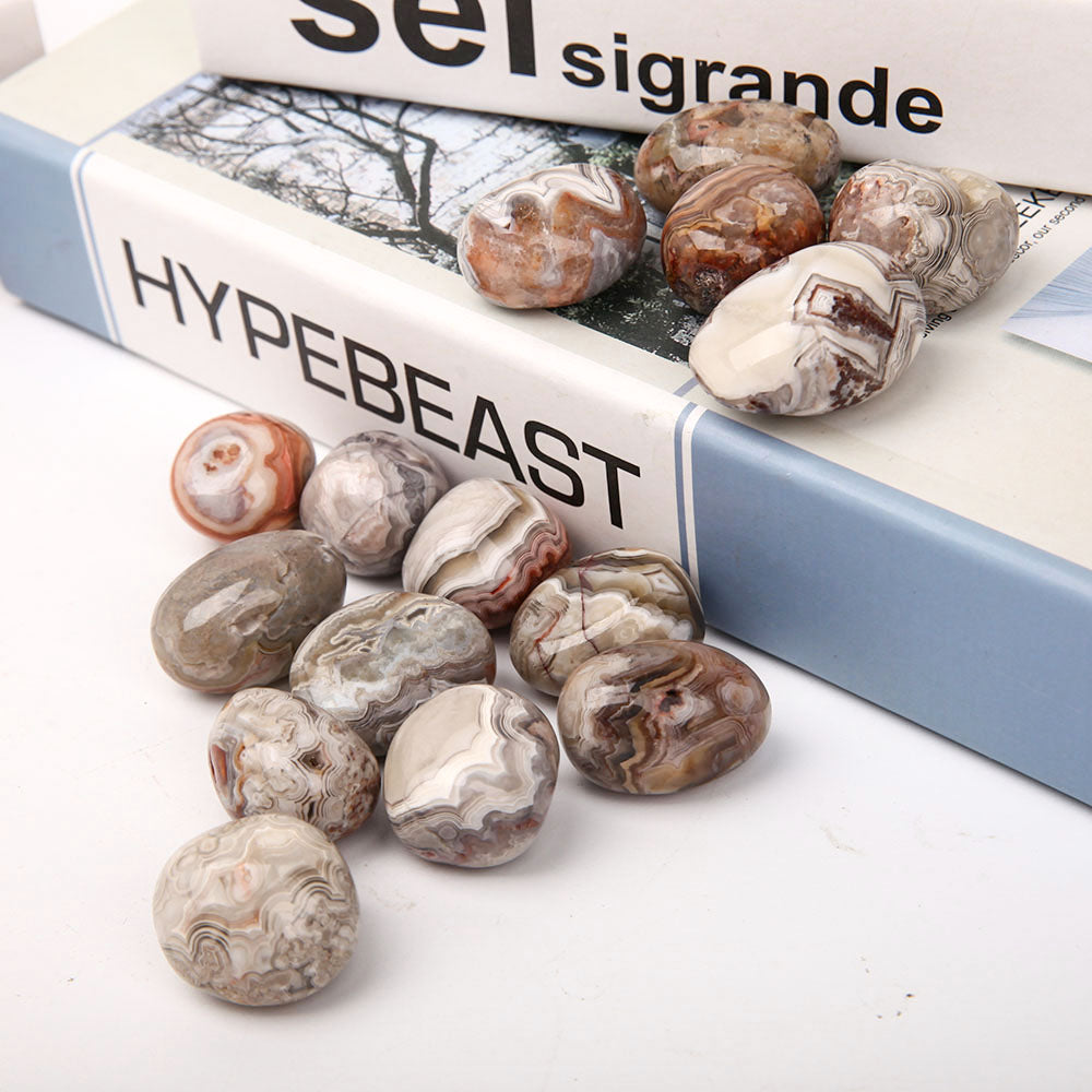 2.5-3.5cm Polished Agate Tumbled Stones for Healing & Energy