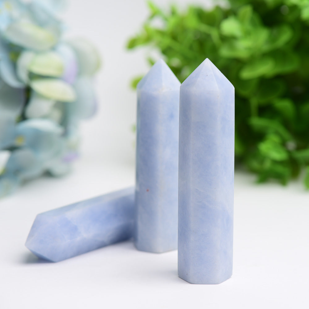 2.5-4.5 inch Celestite Crystal Point for Healing & Meditation