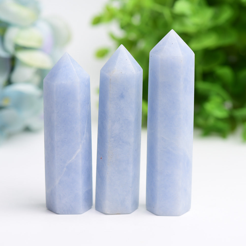 2.5-4.5 inch Celestite Crystal Point for Healing & Meditation