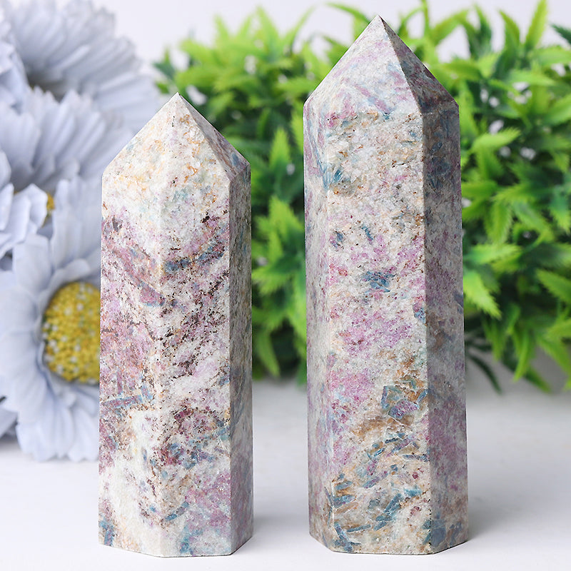 2.5-4.5 inch Ruby in Kyanite Crystal Tower for Healing