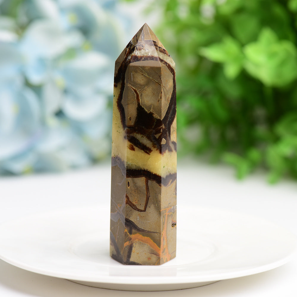 2.5-4.5 Inch Septarium Crystal Point Set for Healing