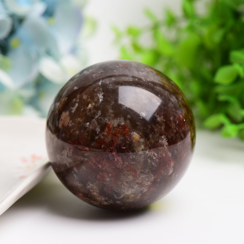 2.5-4 Inch Red Calcite Crystal Sphere for Healing & Energy