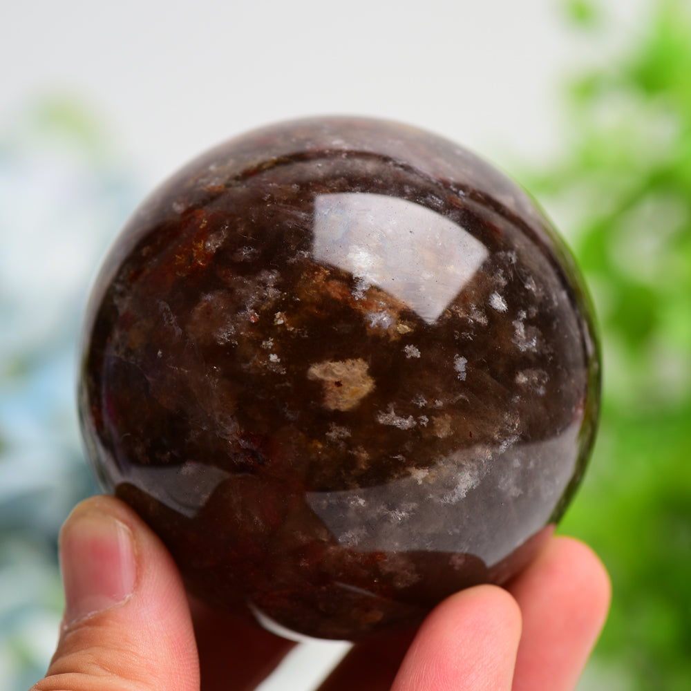 2.5-4 Inch Red Calcite Crystal Sphere for Healing & Energy