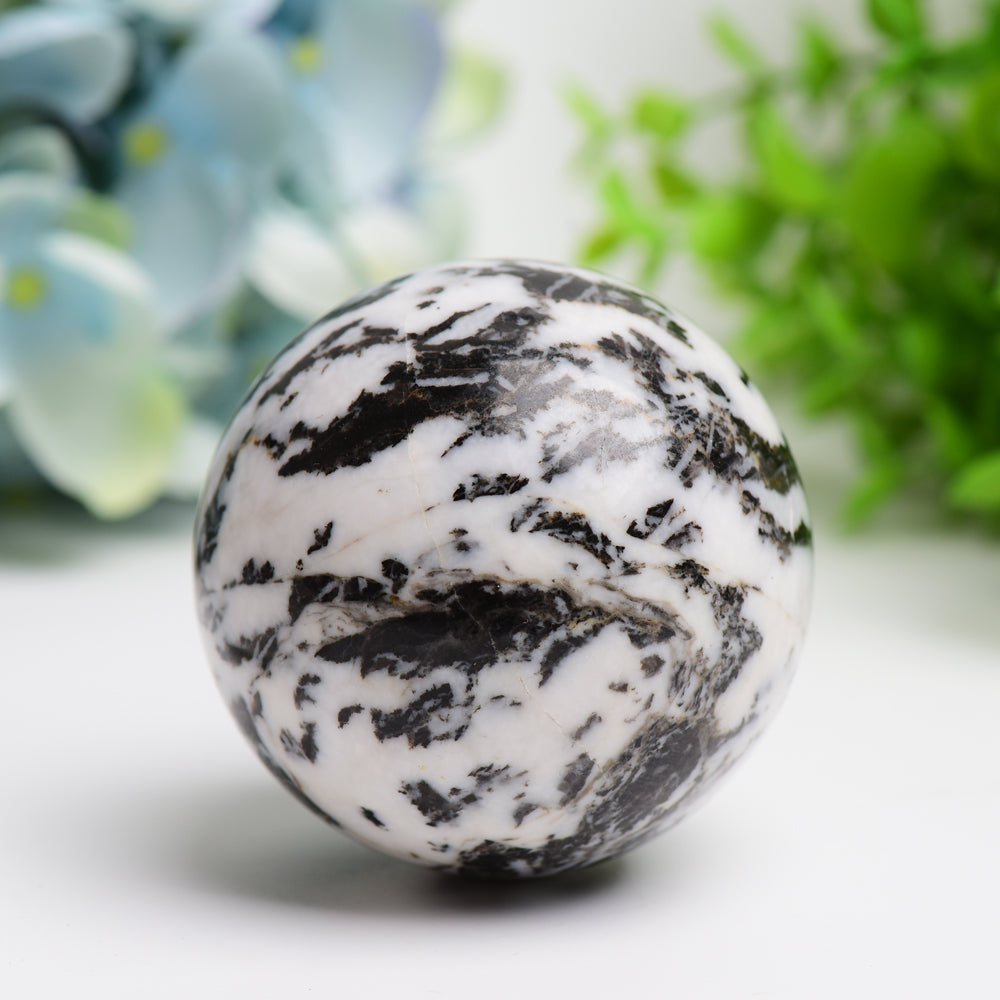2.5-4 Inch Zebra Jasper Crystal Sphere for Healing & Balance