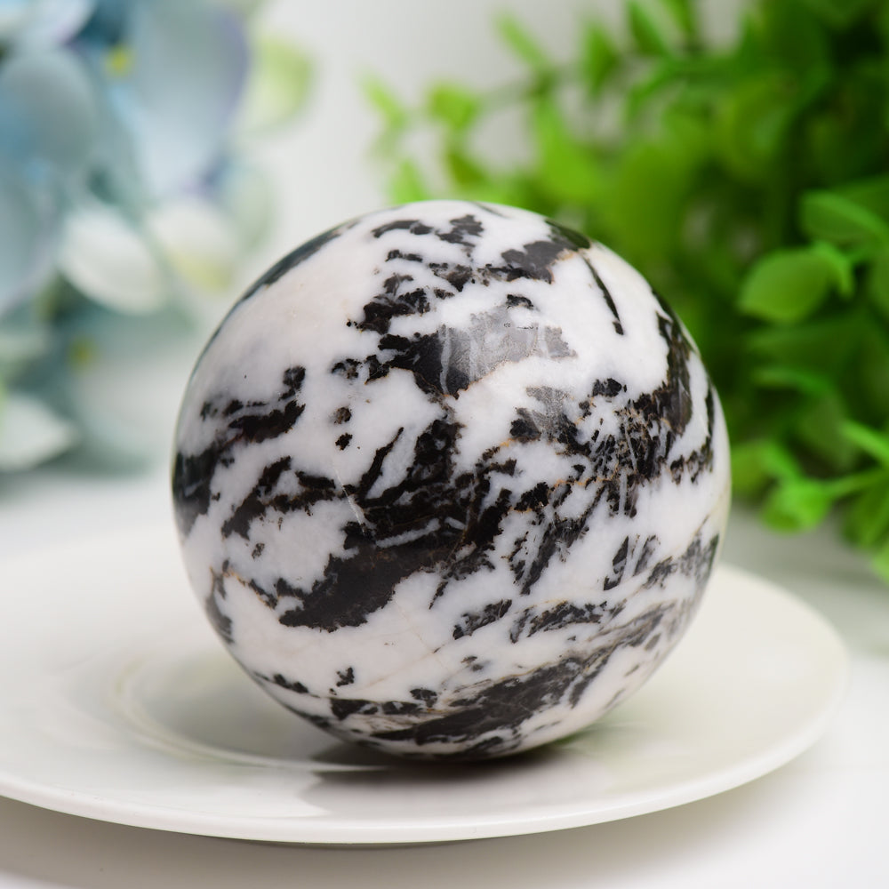 2.5-4 Inch Zebra Jasper Crystal Sphere for Healing & Balance