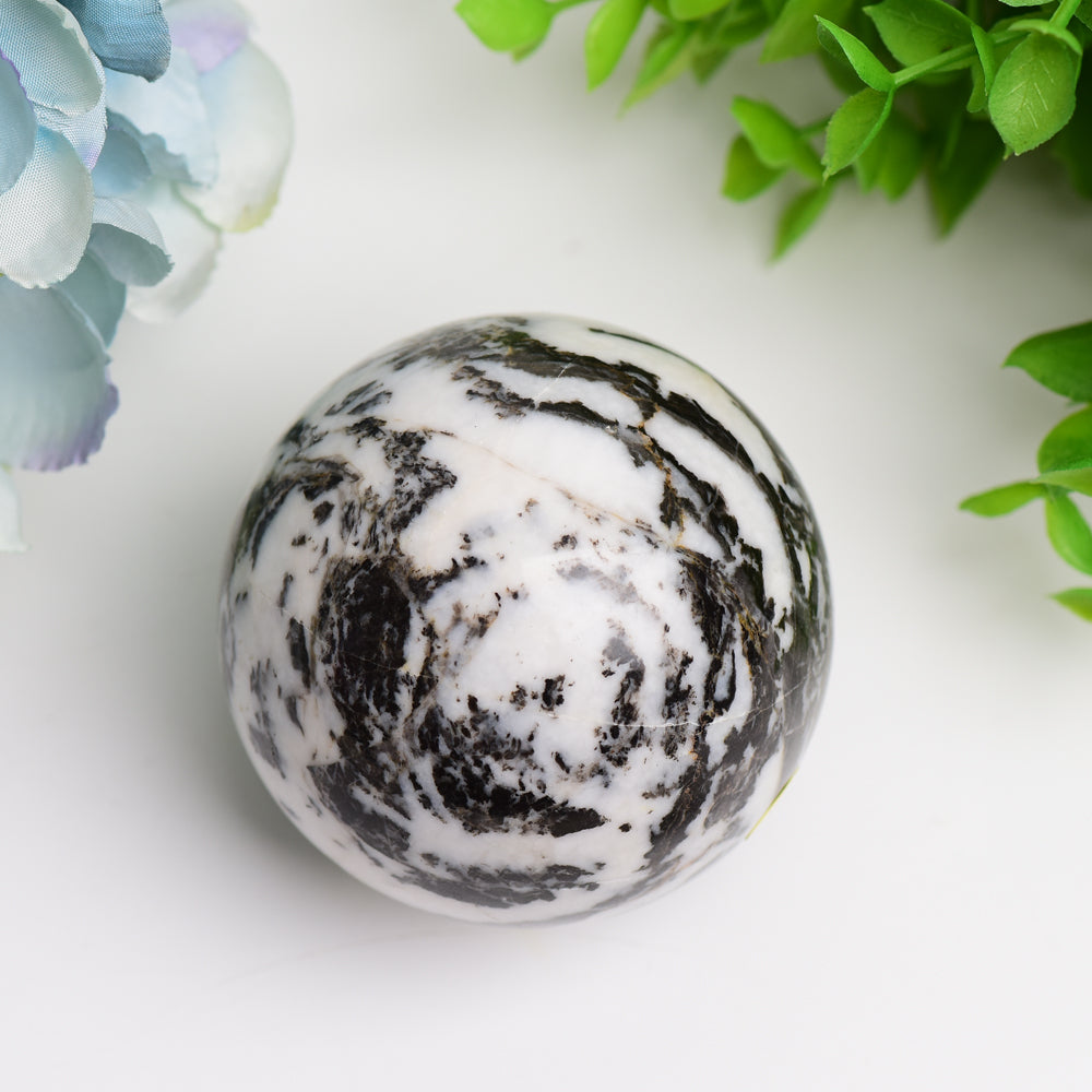 2.5-4 Inch Zebra Jasper Crystal Sphere for Healing & Balance