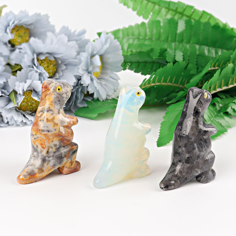 2.5" Hand Carved Crystal Dinosaur Figurine | Healing Sounds