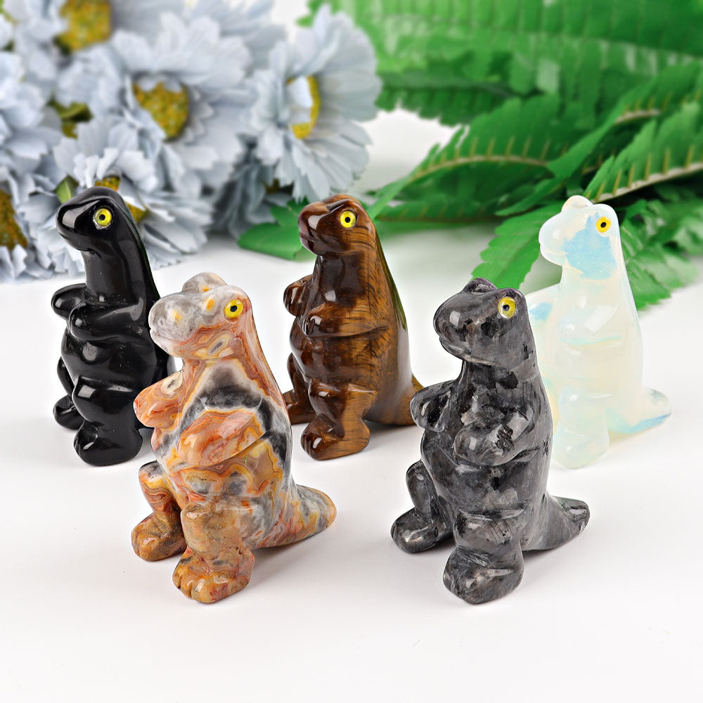 2.5" Hand Carved Crystal Dinosaur Figurine | Healing Sounds