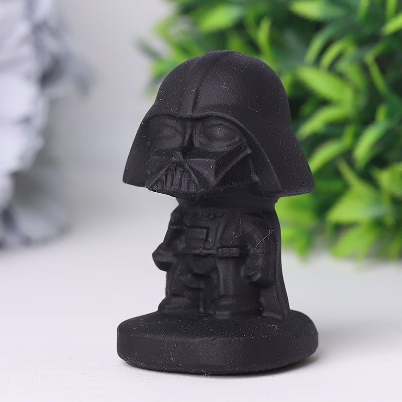 2.5 Inch Black Obsidian Crystal Figurine Carving
