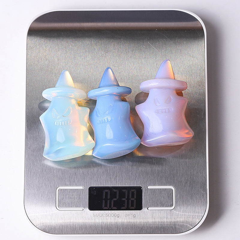 2.5 inch Blue Opalite Witch Crystal Figurine for Halloween