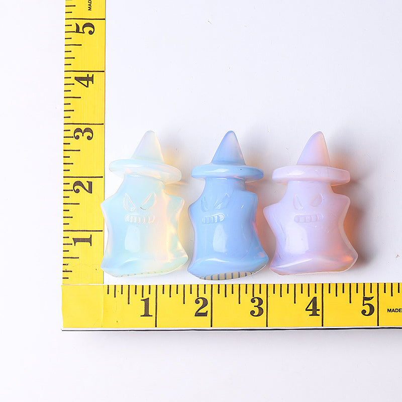 2.5 inch Blue Opalite Witch Crystal Figurine for Halloween