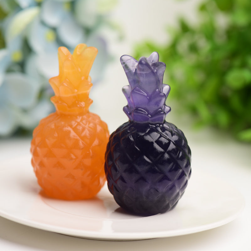 2.5 Inch Crystal Pineapple Figurine 100g Healing Carving