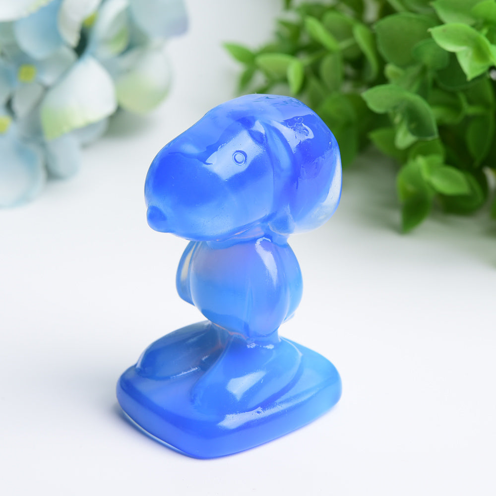 2.5 inch Mixed Crystal Snoopy Carving Healing Figurine