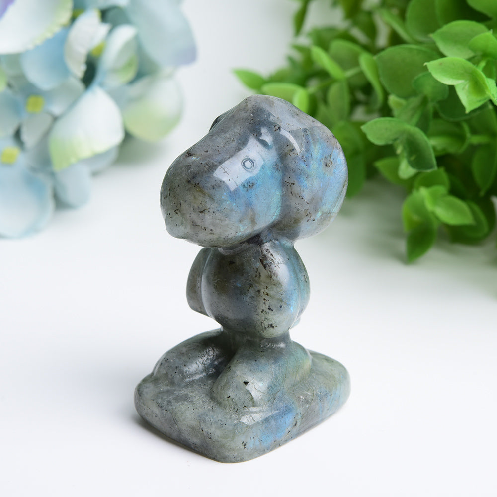 2.5 inch Mixed Crystal Snoopy Carving Healing Figurine