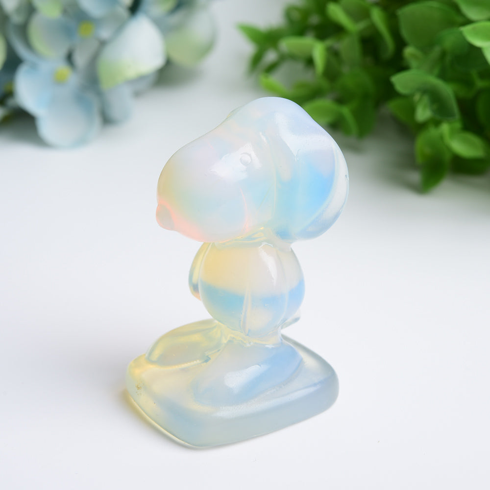 2.5 inch Mixed Crystal Snoopy Carving Healing Figurine