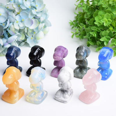 2.5 inch Mixed Crystal Snoopy Carving Healing Figurine