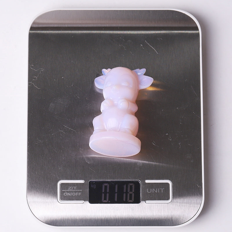 2.5 Inch Pink Opalite Crystal Figurine Carving