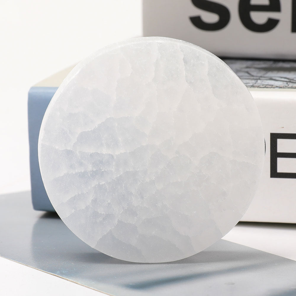 2.5 Inch Selenite Crystal Charging Display Plate for Harmony