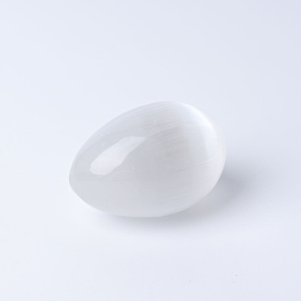 2.5-Inch Selenite Palm Stone for Healing & Meditation