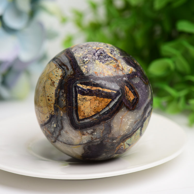 2.5 Inch Septarium Crystal Sphere for Healing & Balance