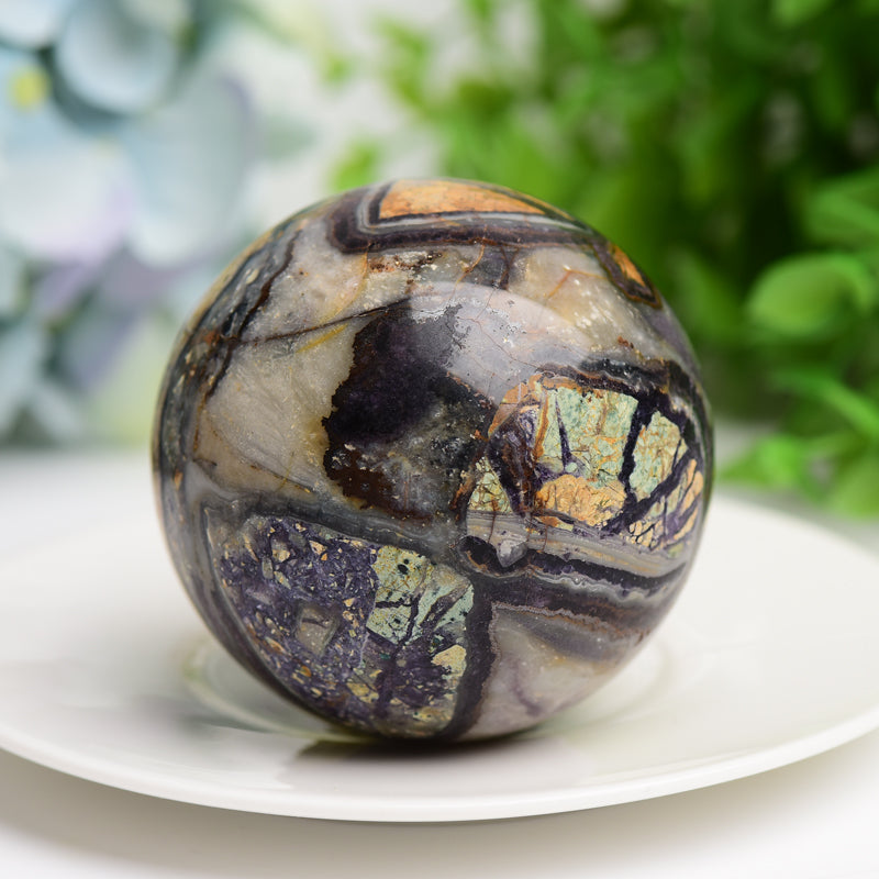 2.5 Inch Septarium Crystal Sphere for Healing & Balance