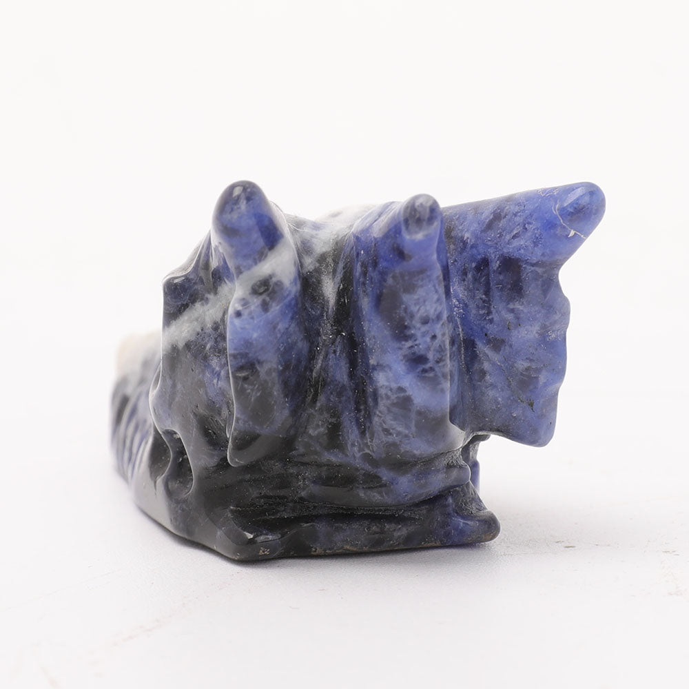 2.5 inch Sodalite Dragon Head Crystal Carving for Spiritual Healing