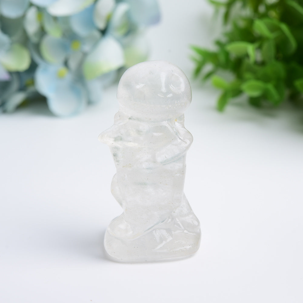 2.5" Mixed Crystal Figurine Jack Skellington Carving