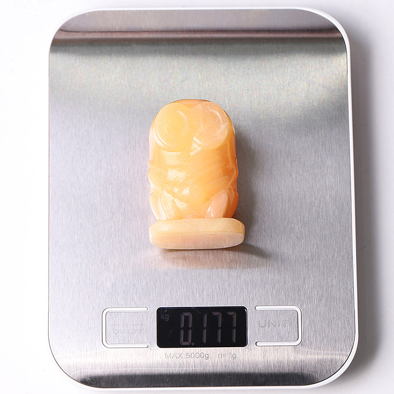 2.5" Yellow Jade Crystal Figurine for Healing & Balance