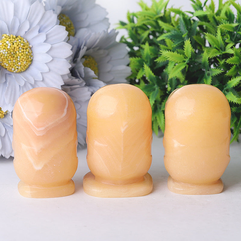 2.5" Yellow Jade Crystal Figurine for Healing & Balance