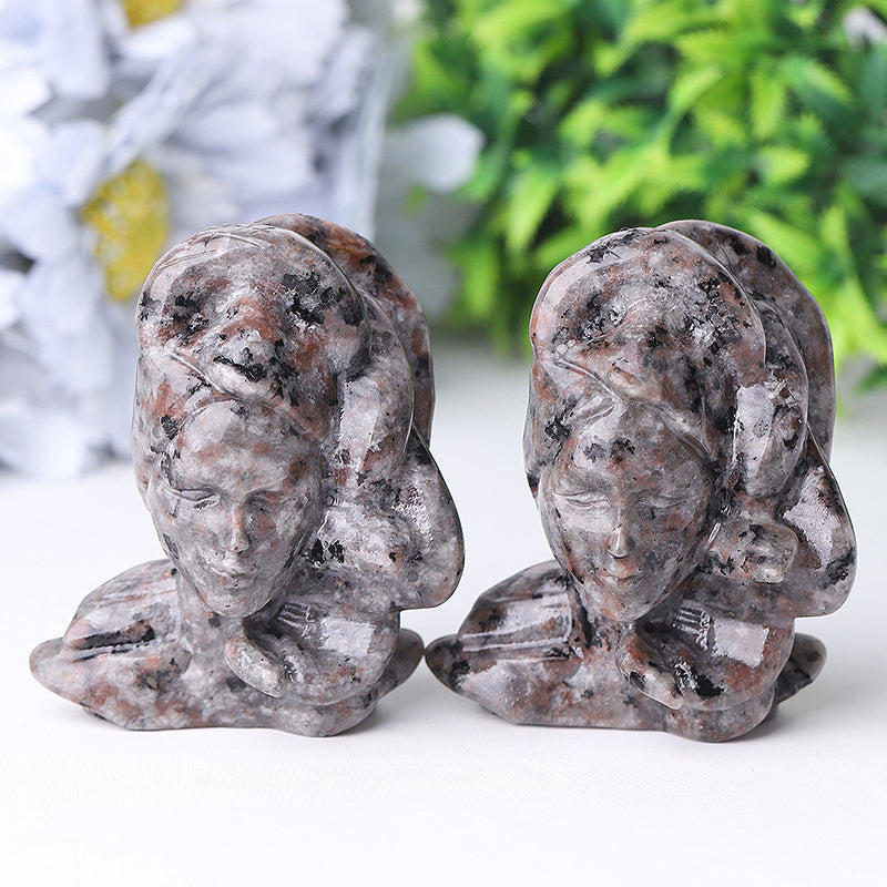 2.5" Yooperlite Medusa Crystal Figurine for Healing