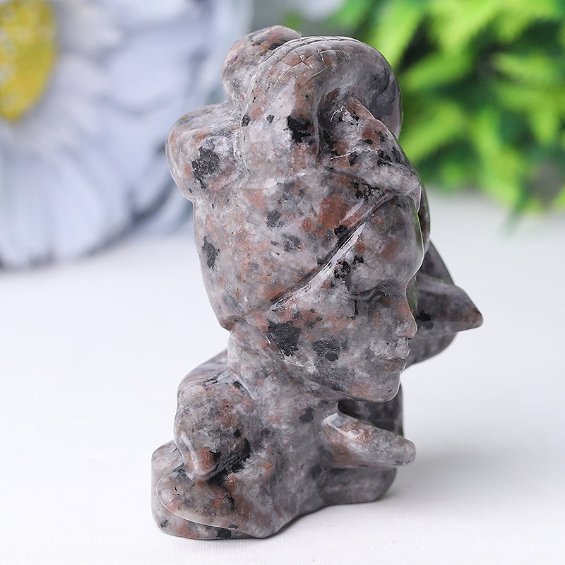 2.5" Yooperlite Medusa Crystal Figurine for Healing