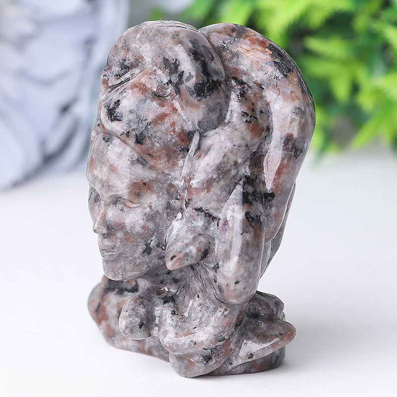 2.5" Yooperlite Medusa Crystal Figurine for Healing