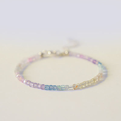 2.5mm Fluorite Copper Heart Bracelet for Balance & Peace