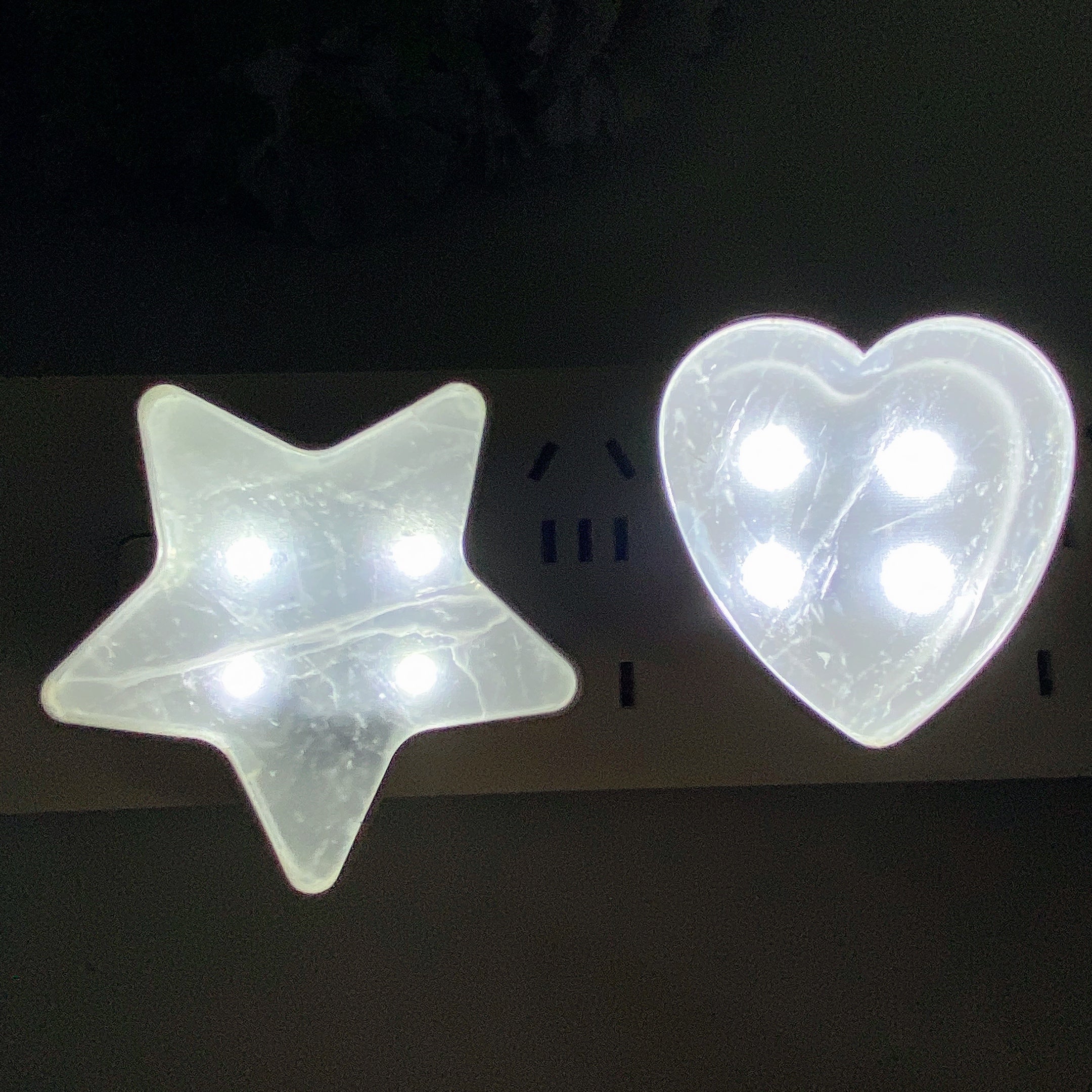 2.6-3.3 Inch Mixed Crystal Heart Moon Star Healing Lamp