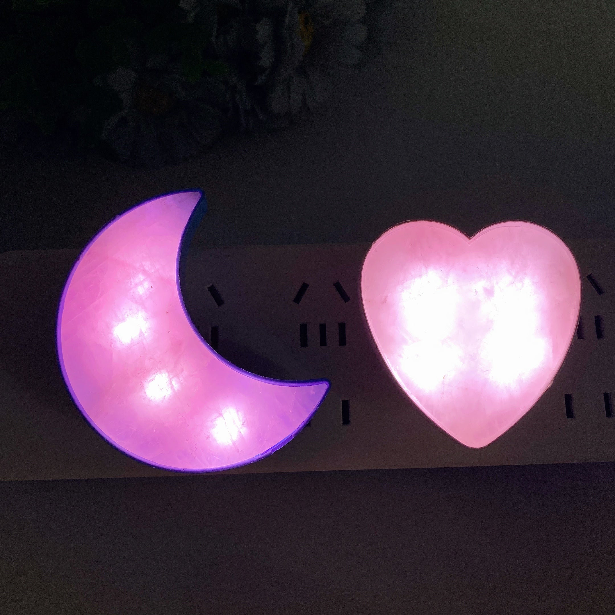2.6-3.3 Inch Mixed Crystal Heart Moon Star Healing Lamp