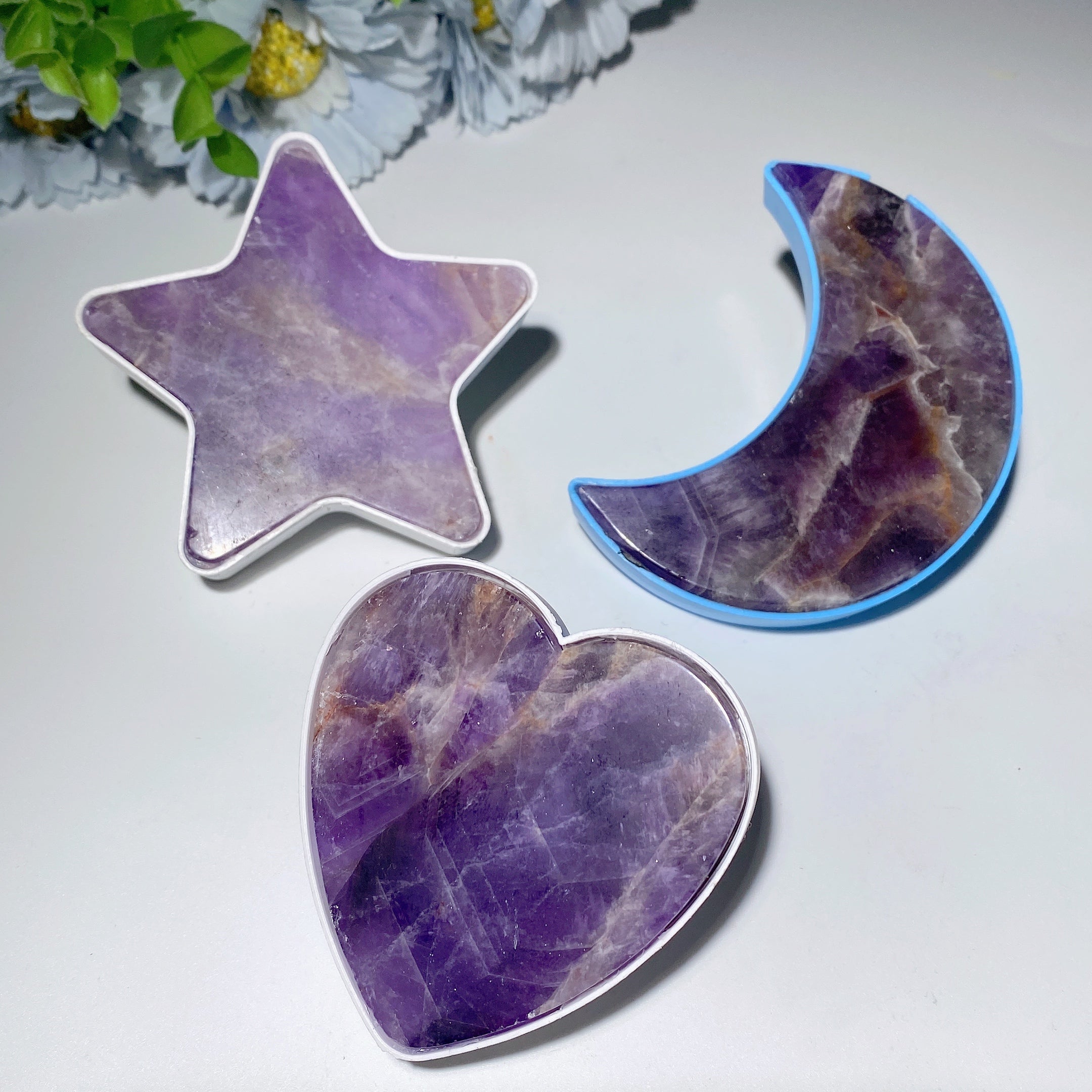 2.6-3.3 Inch Mixed Crystal Heart Moon Star Healing Lamp