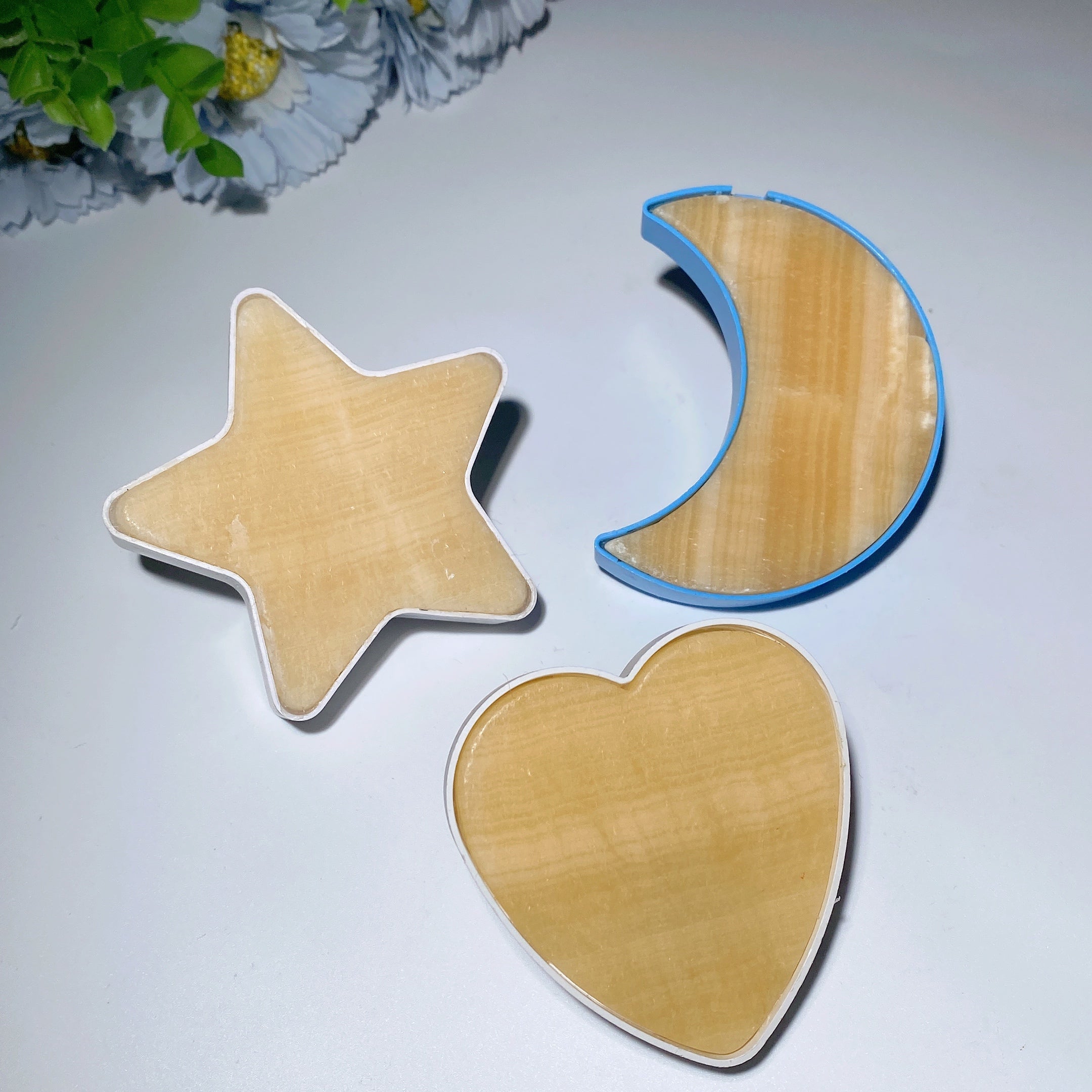 2.6-3.3 Inch Mixed Crystal Heart Moon Star Healing Lamp