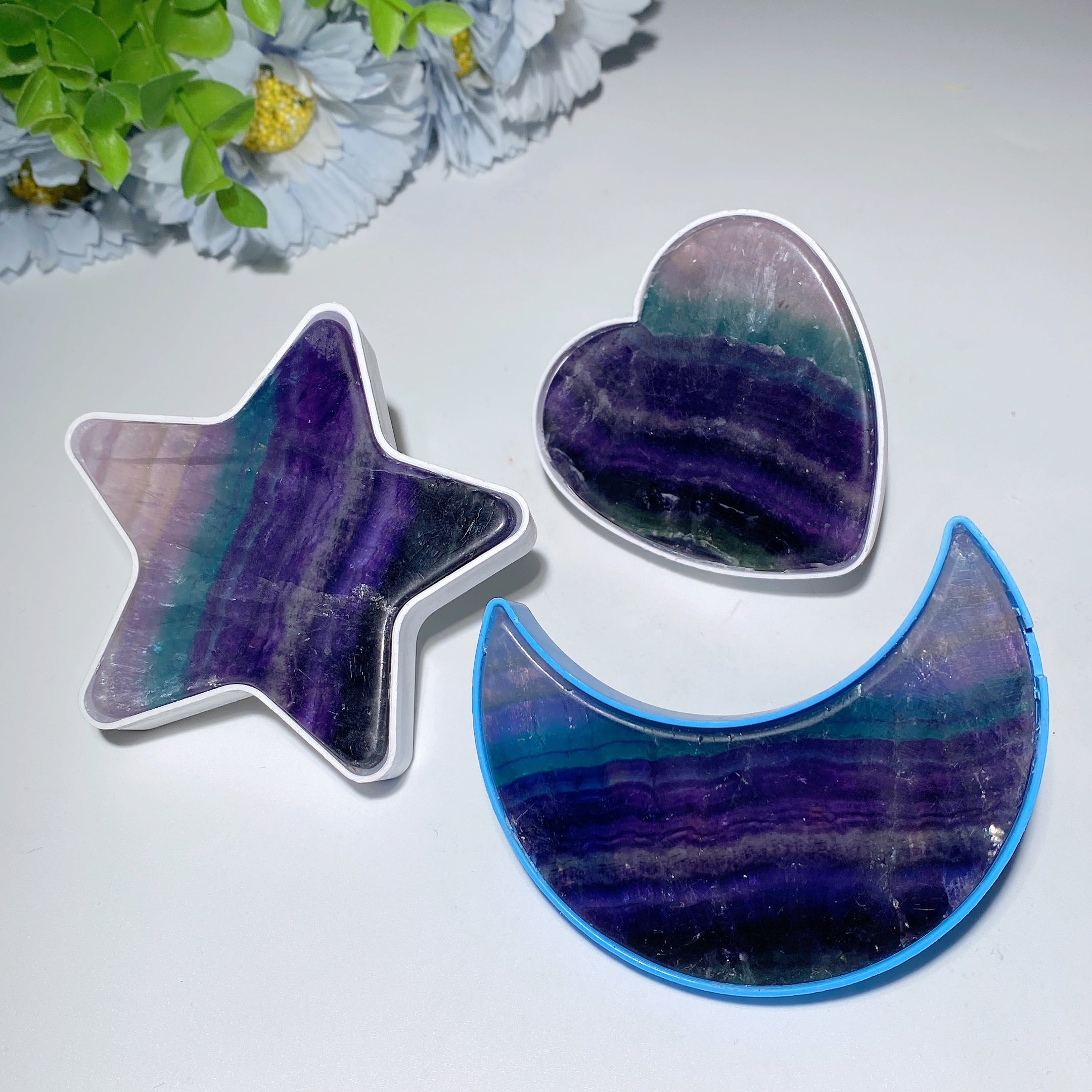 2.6-3.3 Inch Mixed Crystal Heart Moon Star Healing Lamp