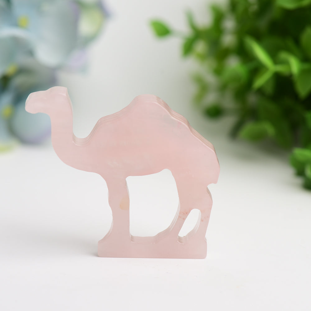 2.6 inch Mixed Crystal Camel Carving Healing Figurine