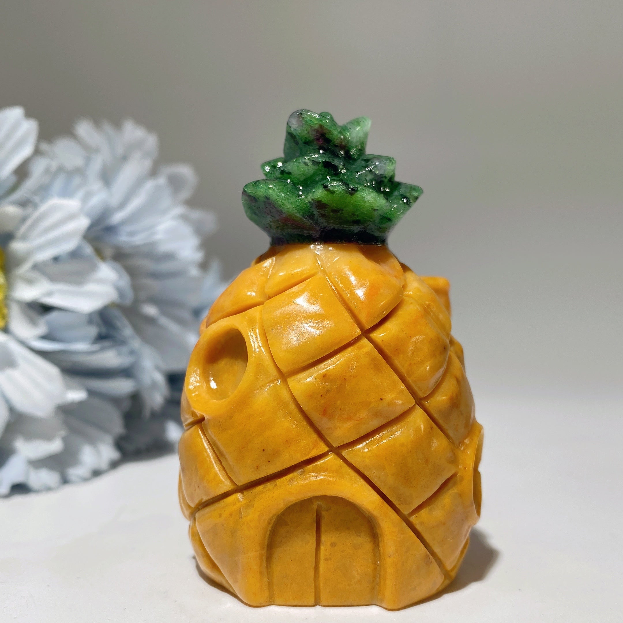 2.6 inch Yellow Jade Crystal Figurine Carving for Healing