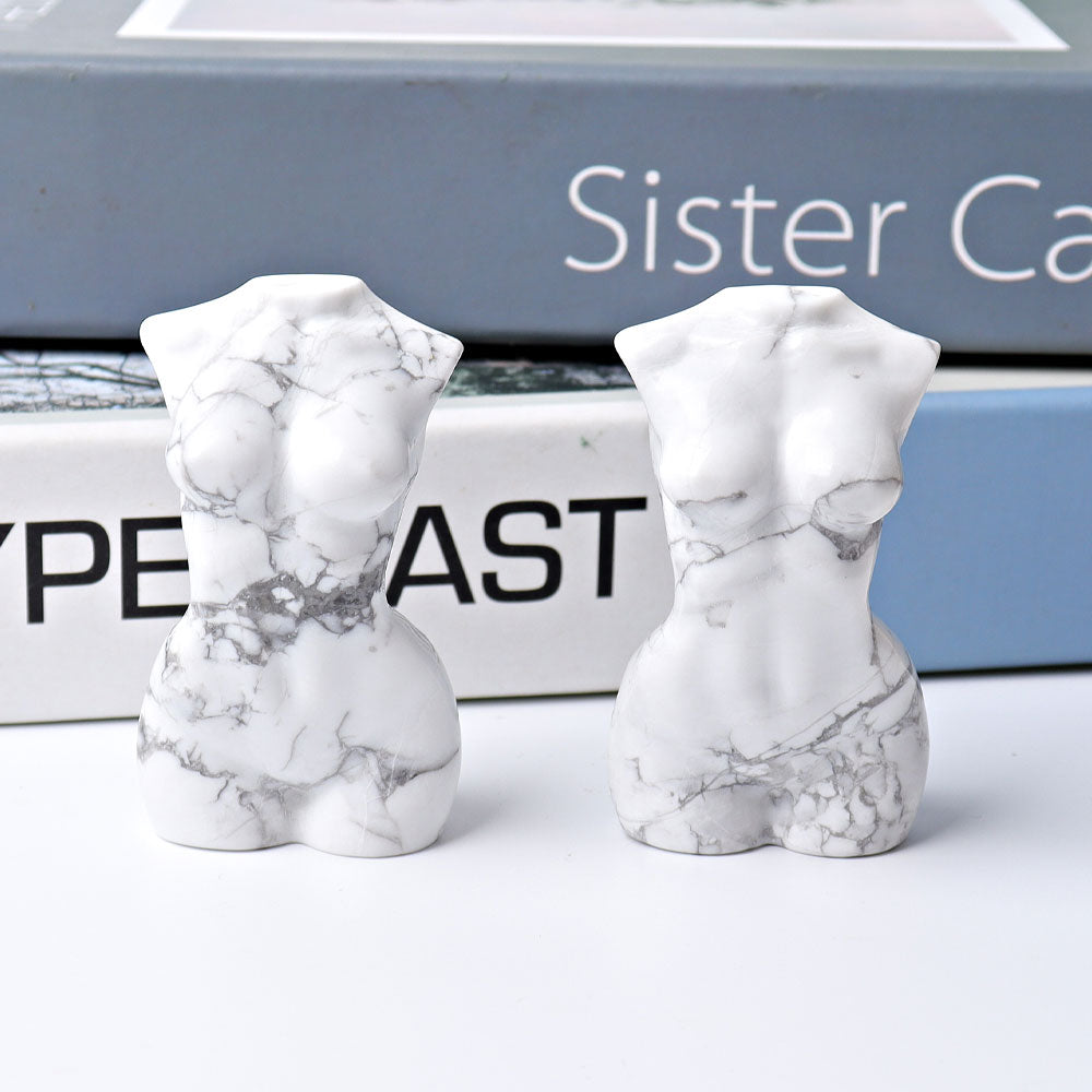2.64 inch Howlite Crystal Figurine for Healing Energy