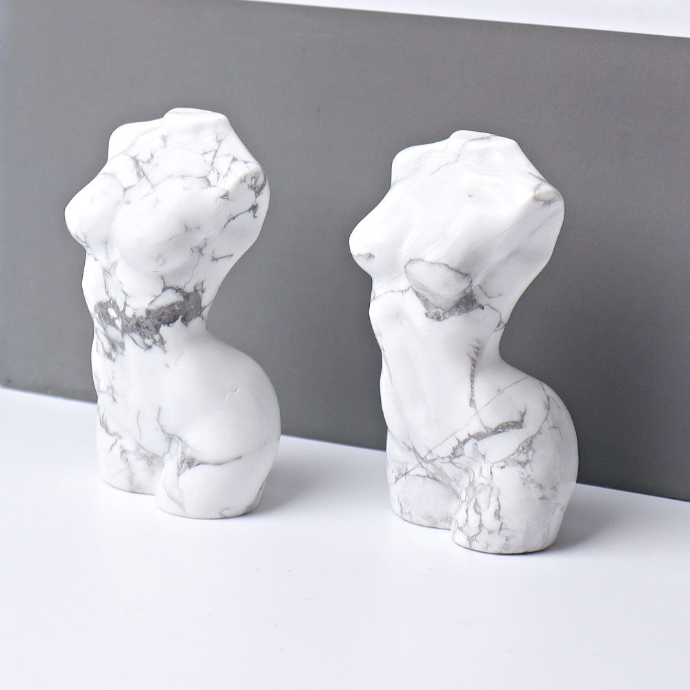 2.64 inch Howlite Crystal Figurine for Healing Energy