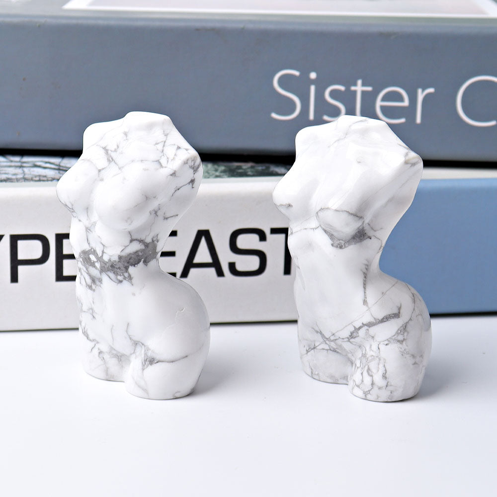 2.64 inch Howlite Crystal Figurine for Healing Energy