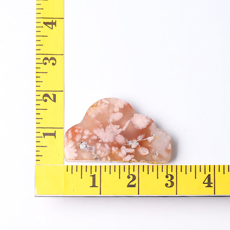 2.65 Inch Flower Agate Cloud Crystal Figurine Carving