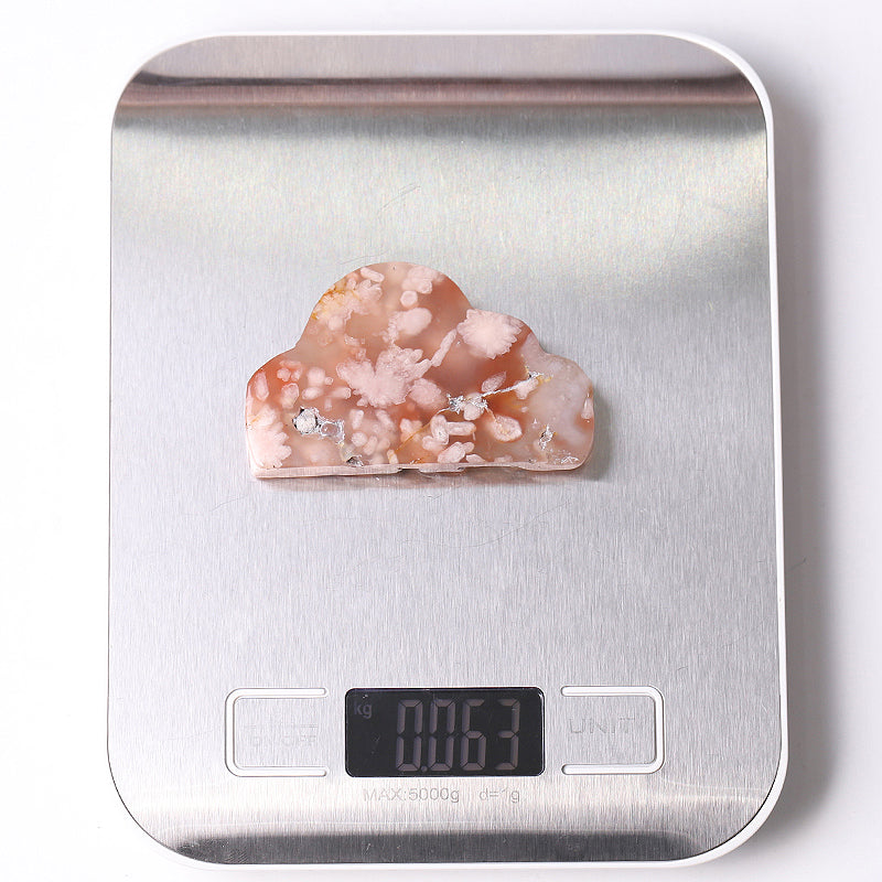 2.65 Inch Flower Agate Cloud Crystal Figurine Carving